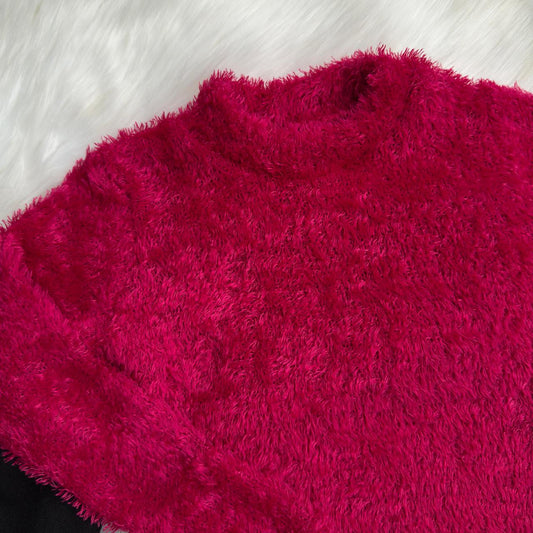 Ensemble manteau, pantalon & pull rose