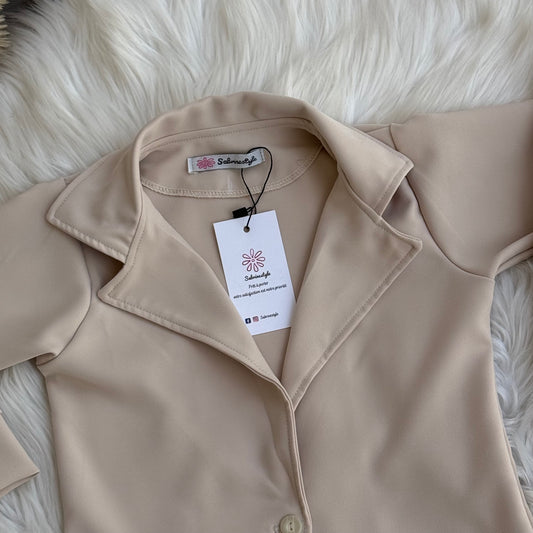 Ensemble tailleur chic & élégant – Beige (REF 2120)