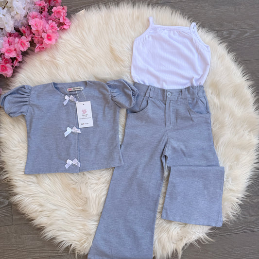 Ensemble 3 pcs bleu (Ref 1670)